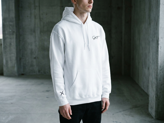 Foundation Embroidered Hoodie - White